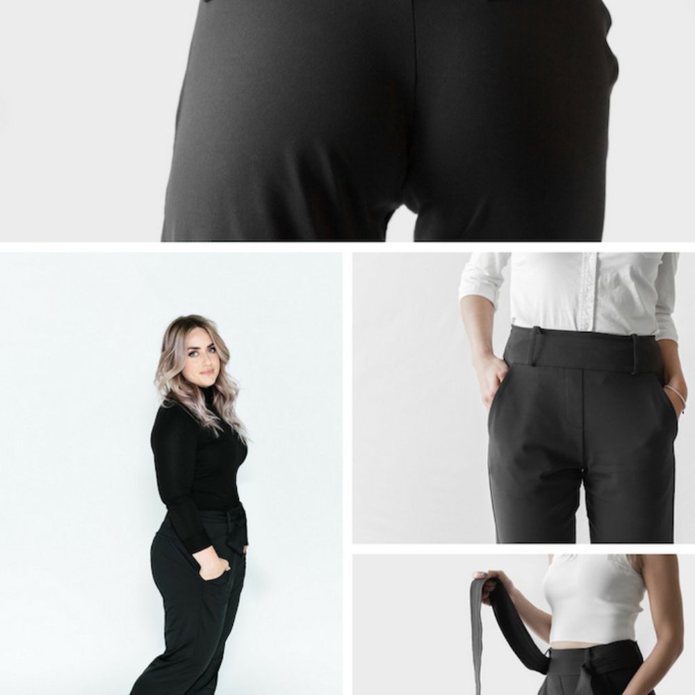 Workleisure Trouser Pants with Removable Belt